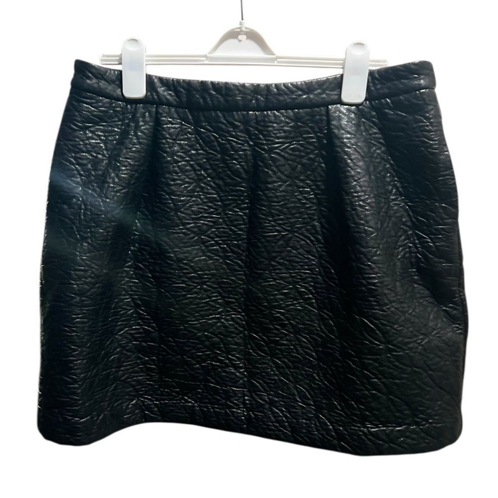 Halogen Textured Faux Leather Mini Skirt – Black – XL – NWT